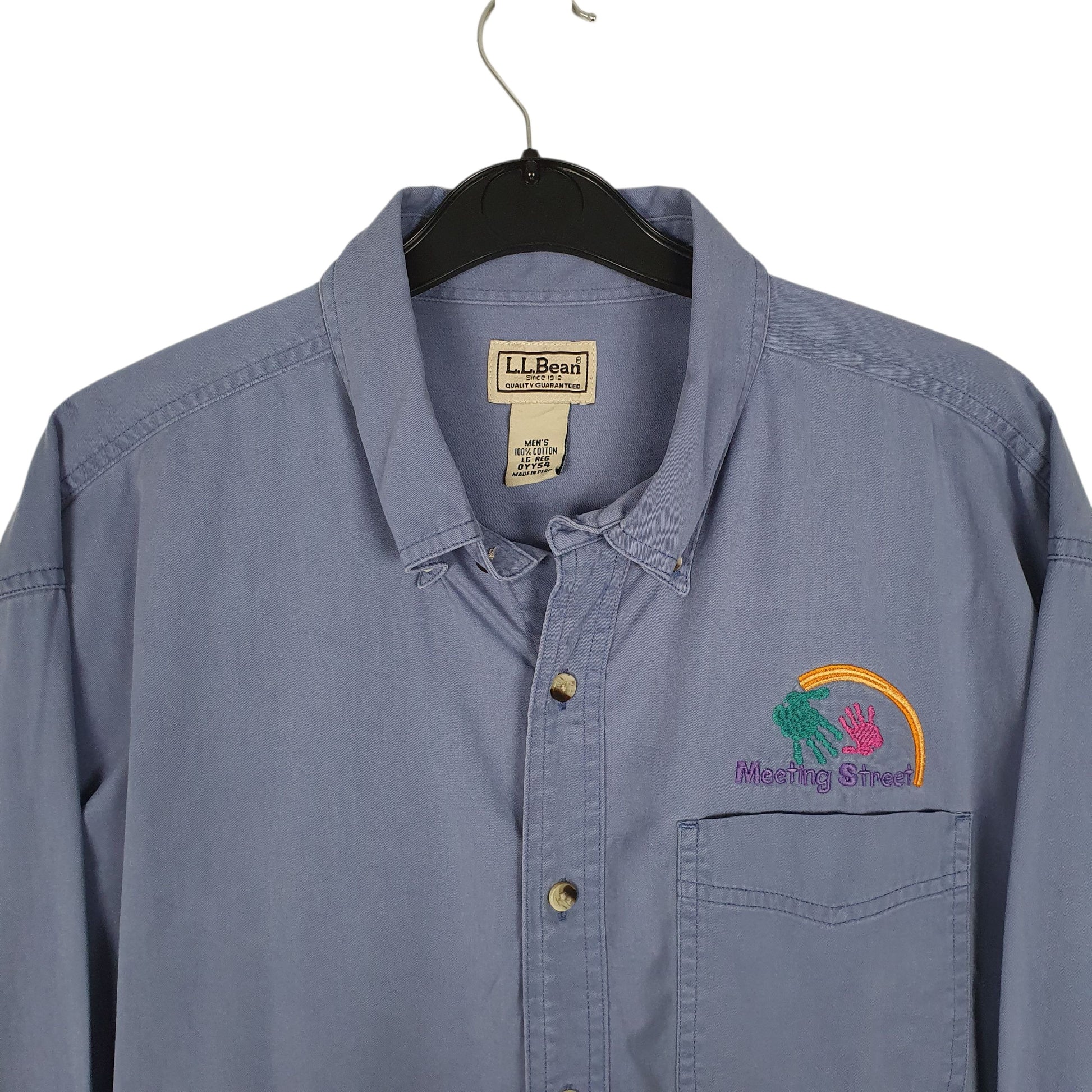 Mens Blue L.L.Bean   Shirt