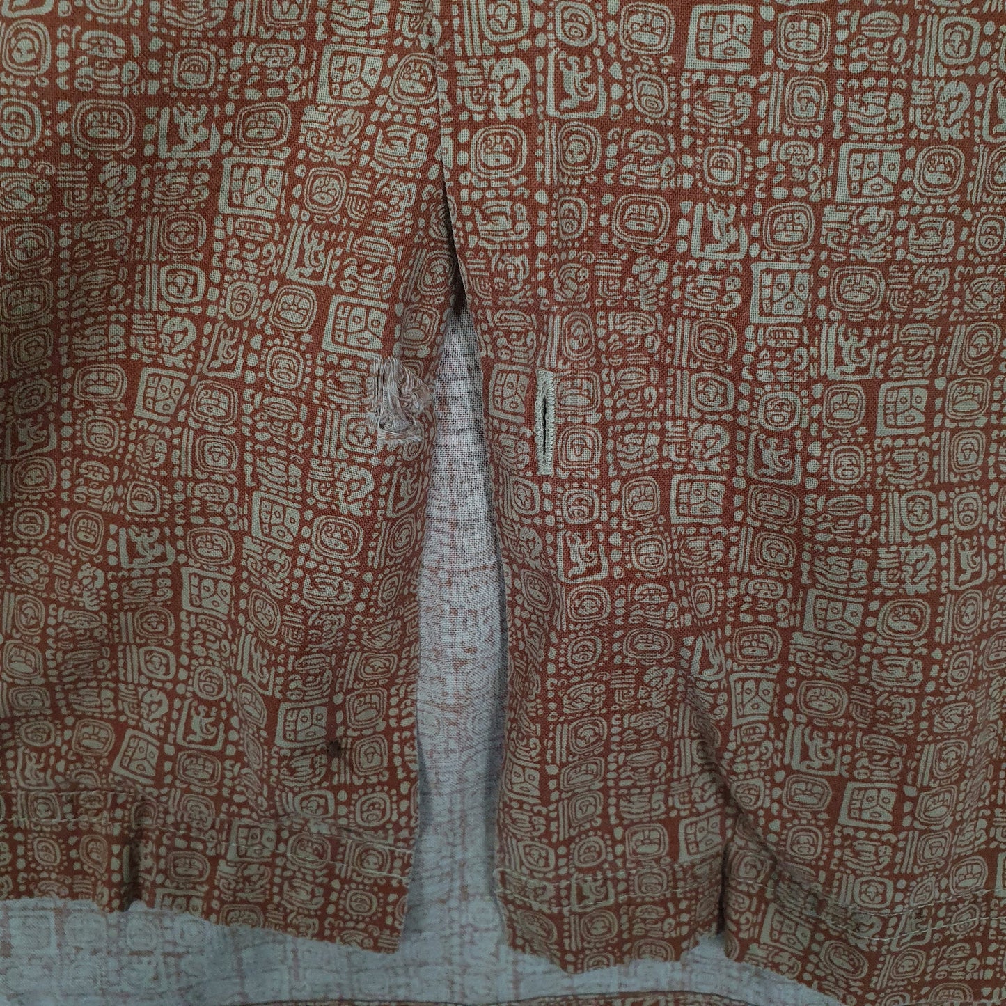 Mens Brown L.L.Bean Paisley  Shirt