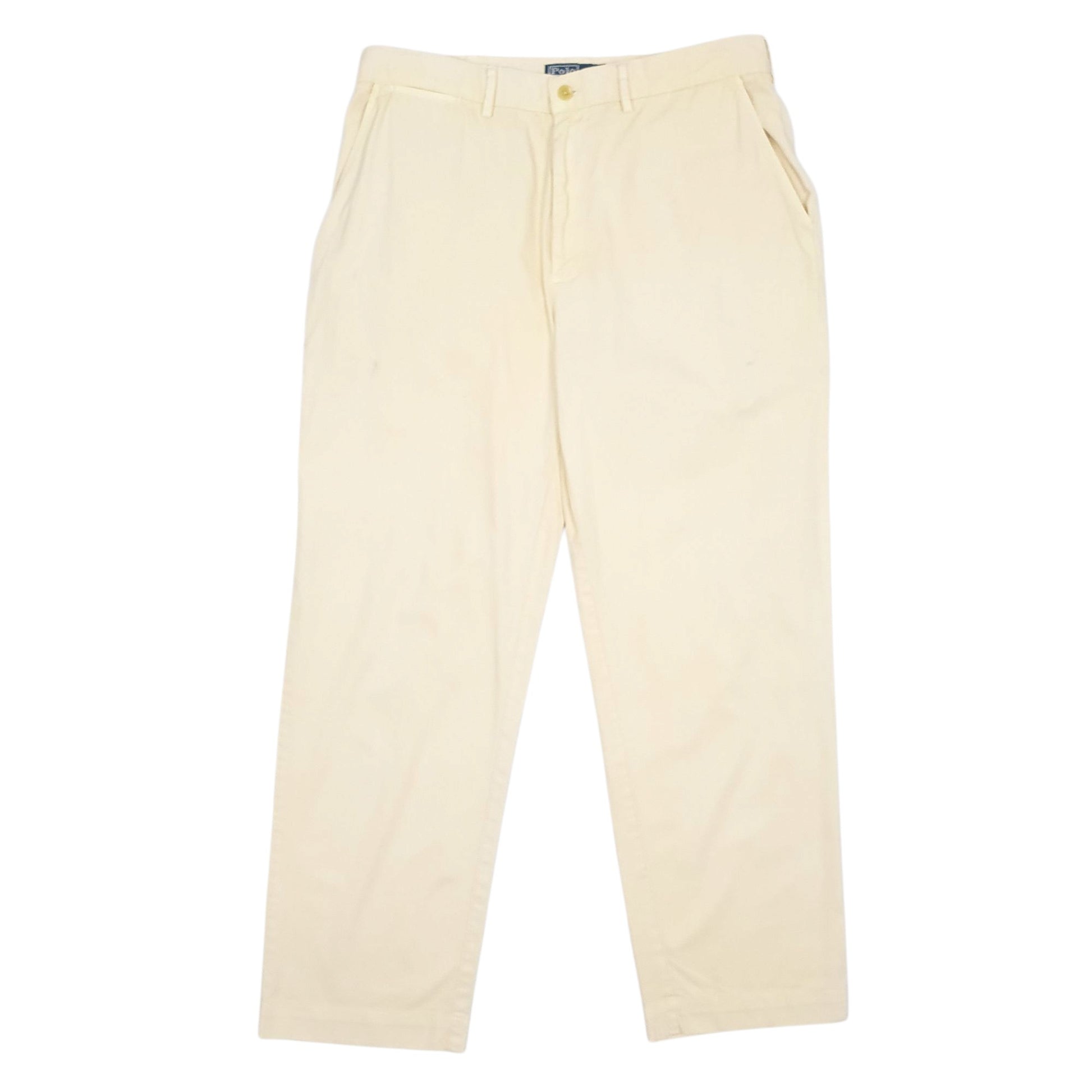 Mens Yellow Polo Ralph Lauren Vintage 90s Chino Trousers