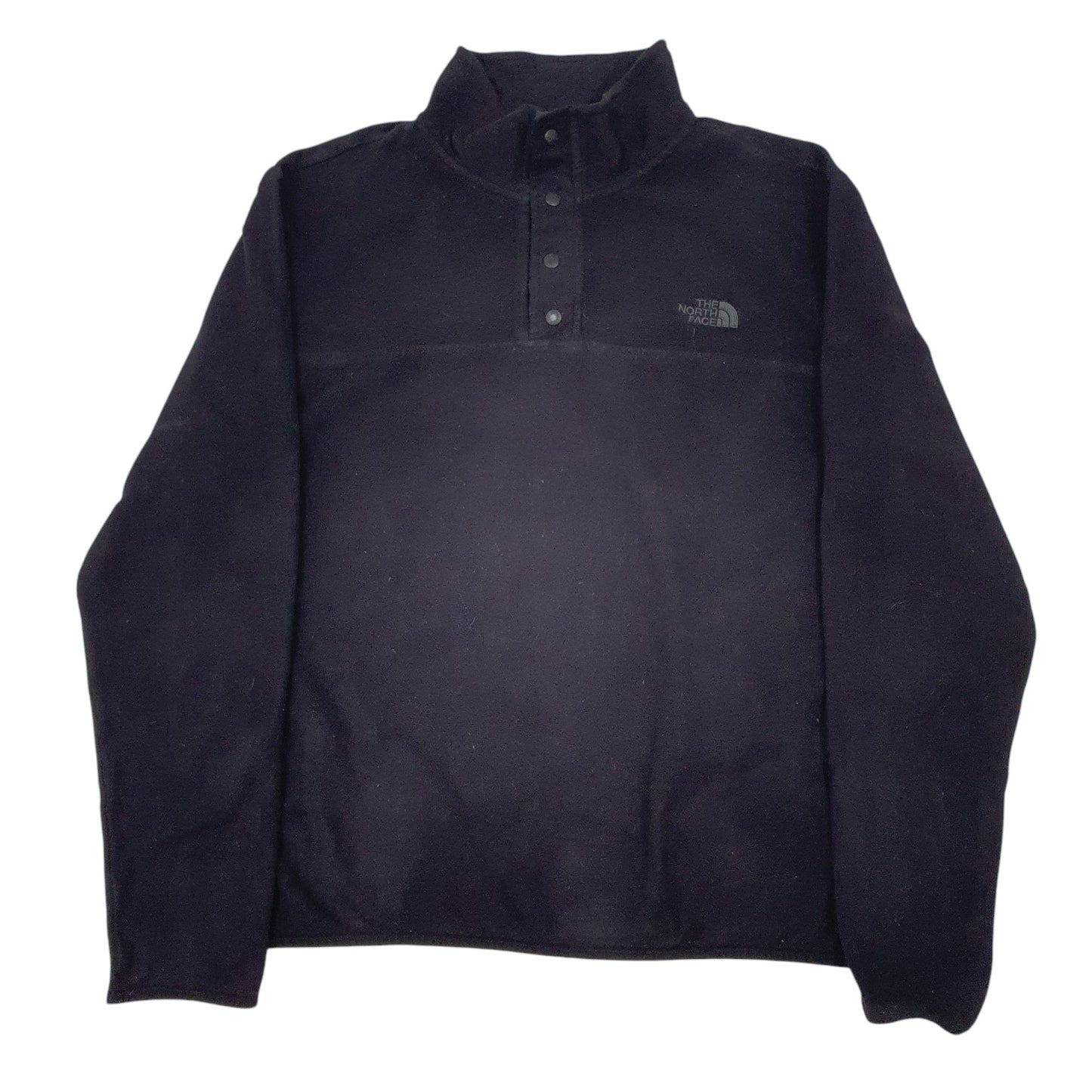 Mens Black The North Face Button Up Quarter Zip Jumper