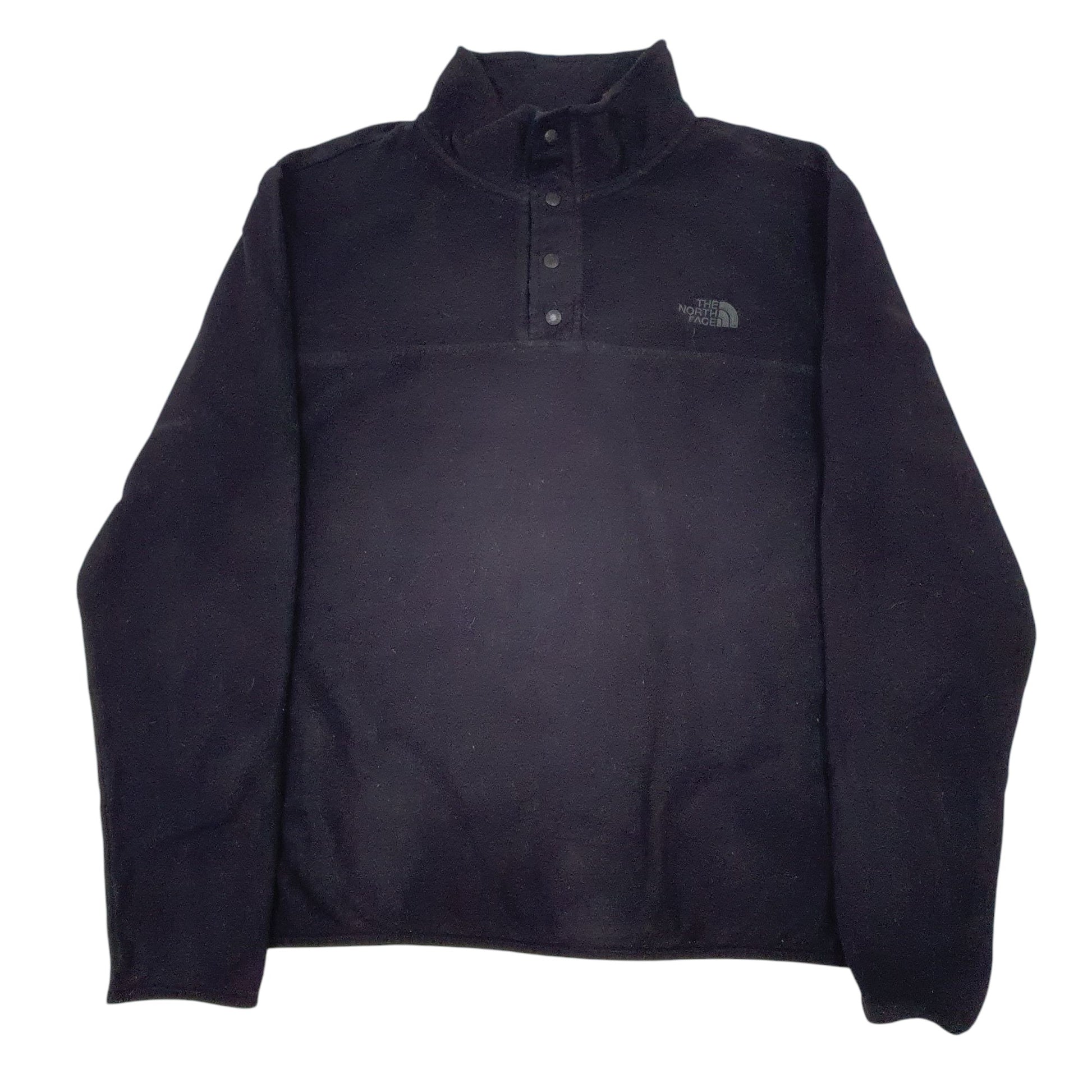 Mens Black The North Face Button Up Quarter Zip Jumper
