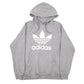 Mens Grey Adidas Spellout Hoodie Jumper