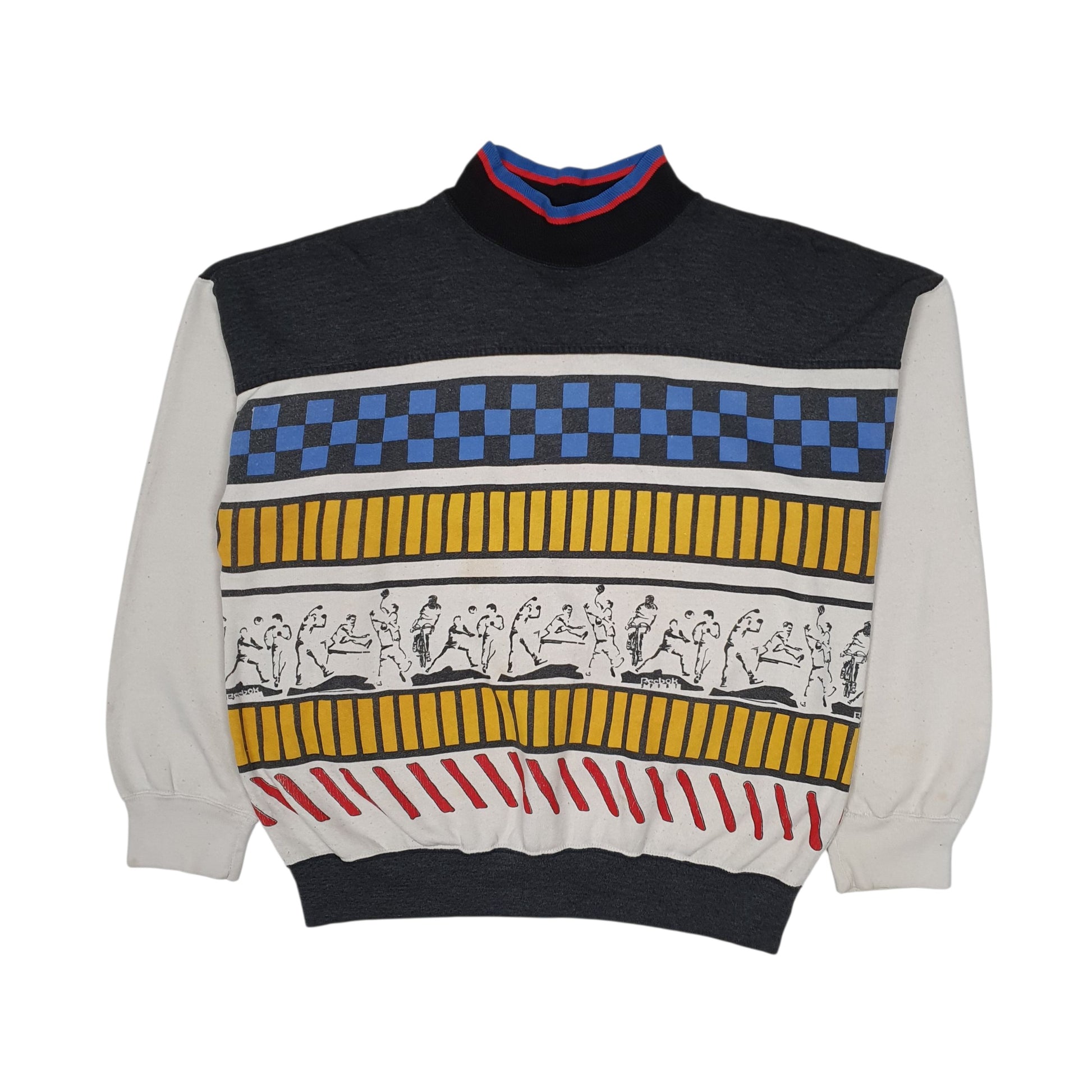 Mens White Reebok Vintage 90s Crewneck Jumper