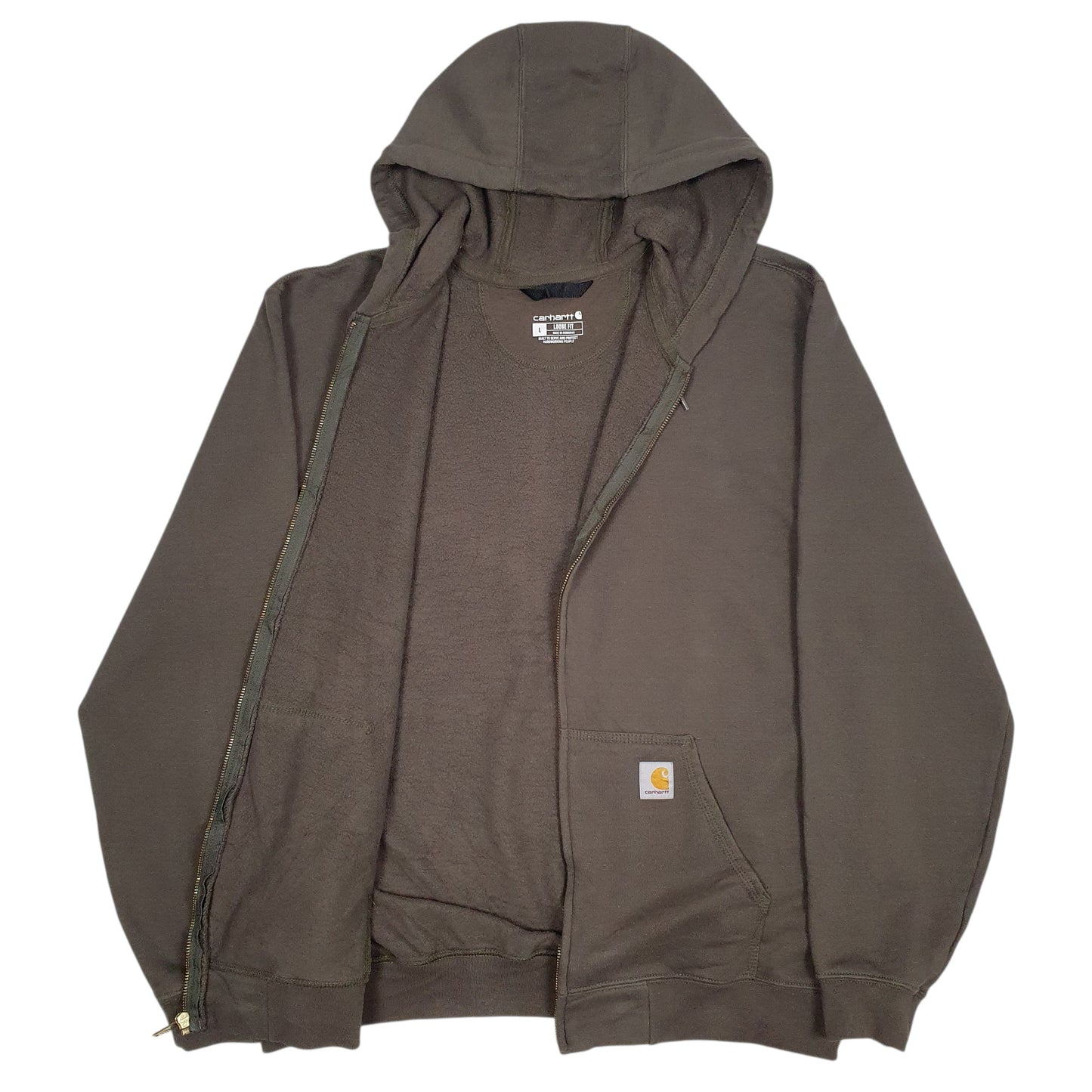 Mens Green Carhartt  Full Zip Jumper