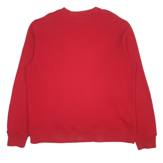 Mens Red Tommy Hilfiger  Crewneck Jumper