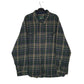 Mens Green Woolrich Thick Flannel Plaid Long Sleeve Shirt