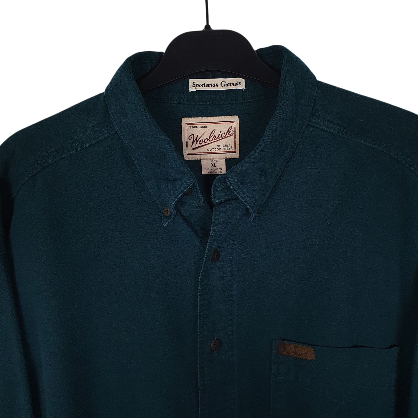 Mens Blue Woolrich Sportsman Chamois  Shirt