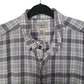 Mens Grey L.L.Bean Scotch Plaid Flannel  Shirt