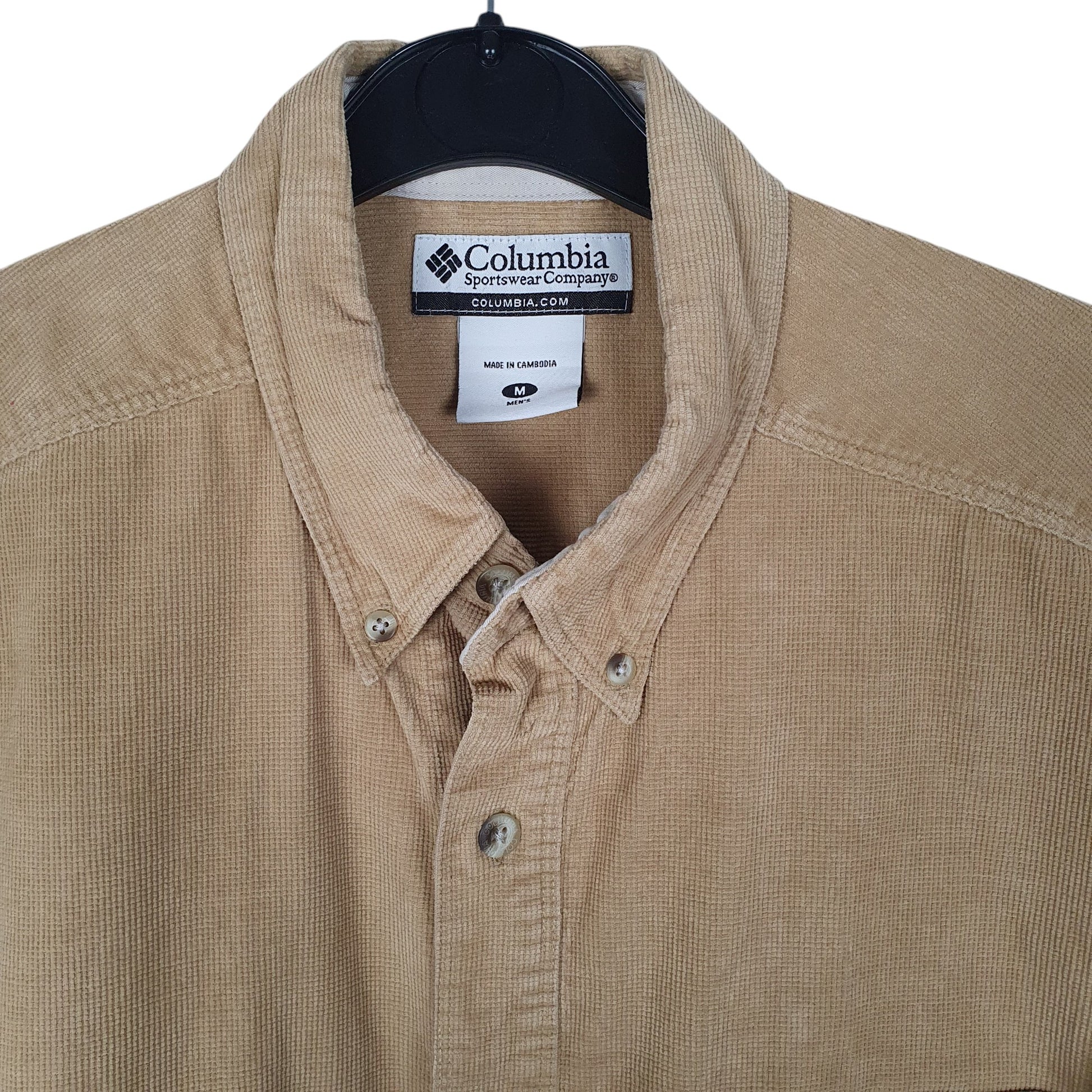 Mens Beige Columbia Sportswear Company Corduroy  Shirt