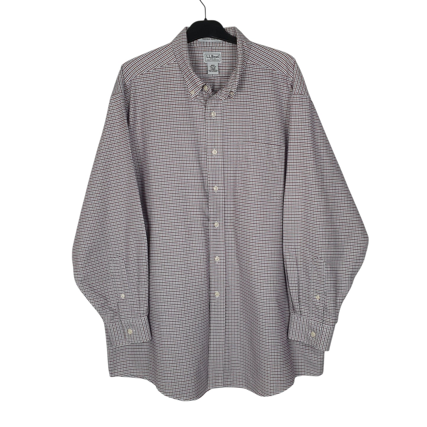 Mens Burgundy L.L.Bean  Long Sleeve Shirt