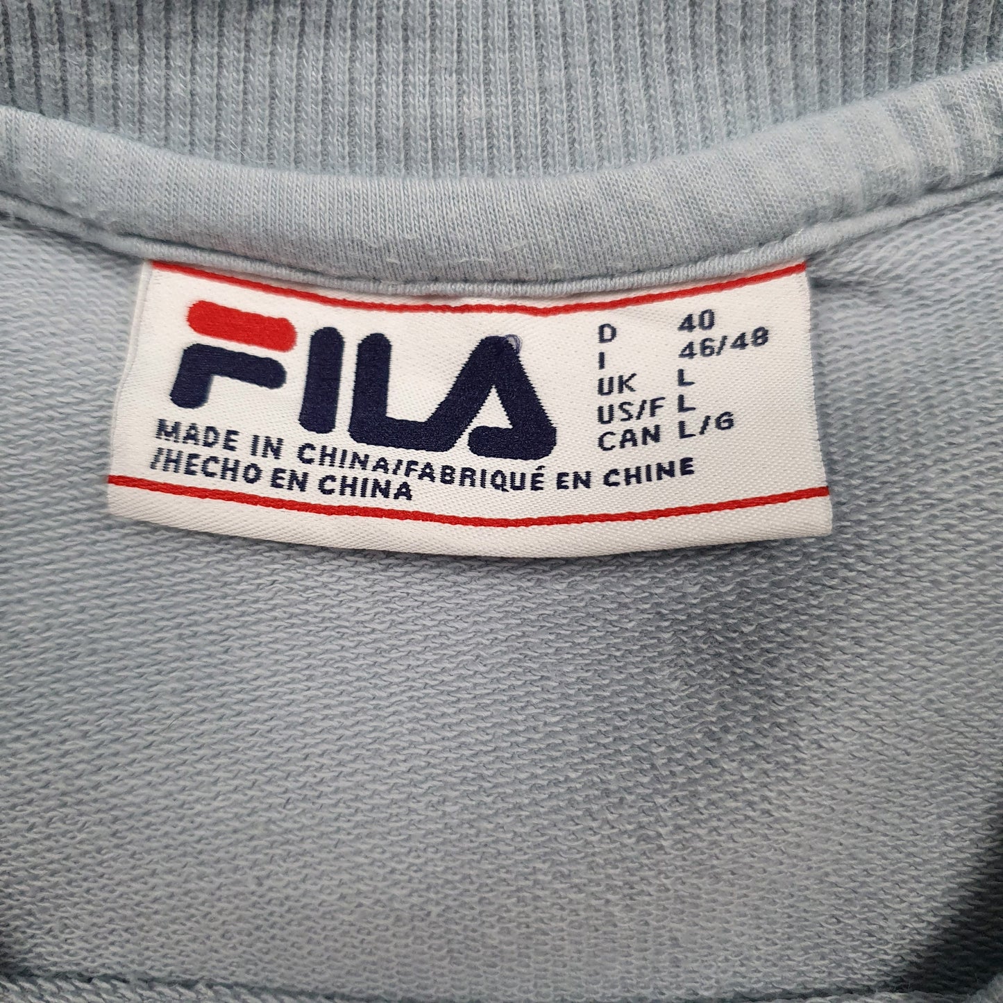 Womens Blue Fila  Crewneck Jumper