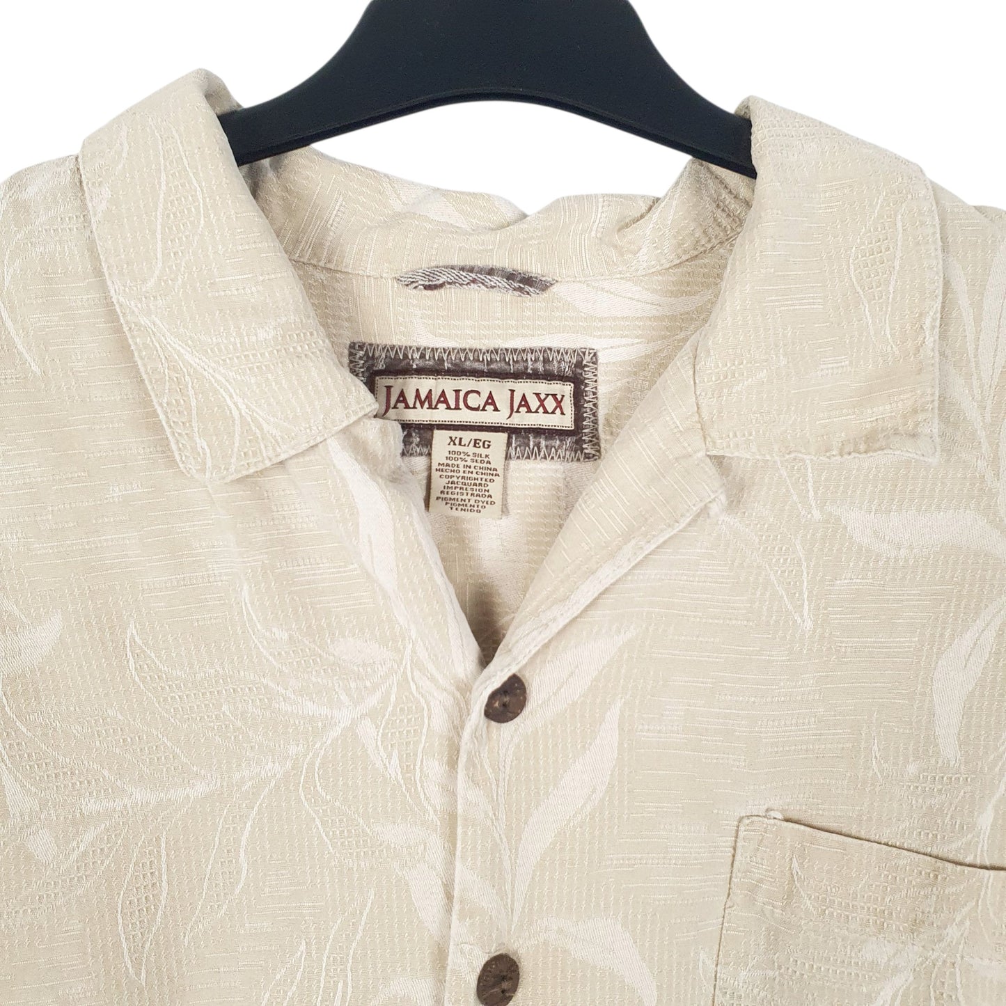 Mens Beige Jamaica Jaxx Haiwaiian  Shirt