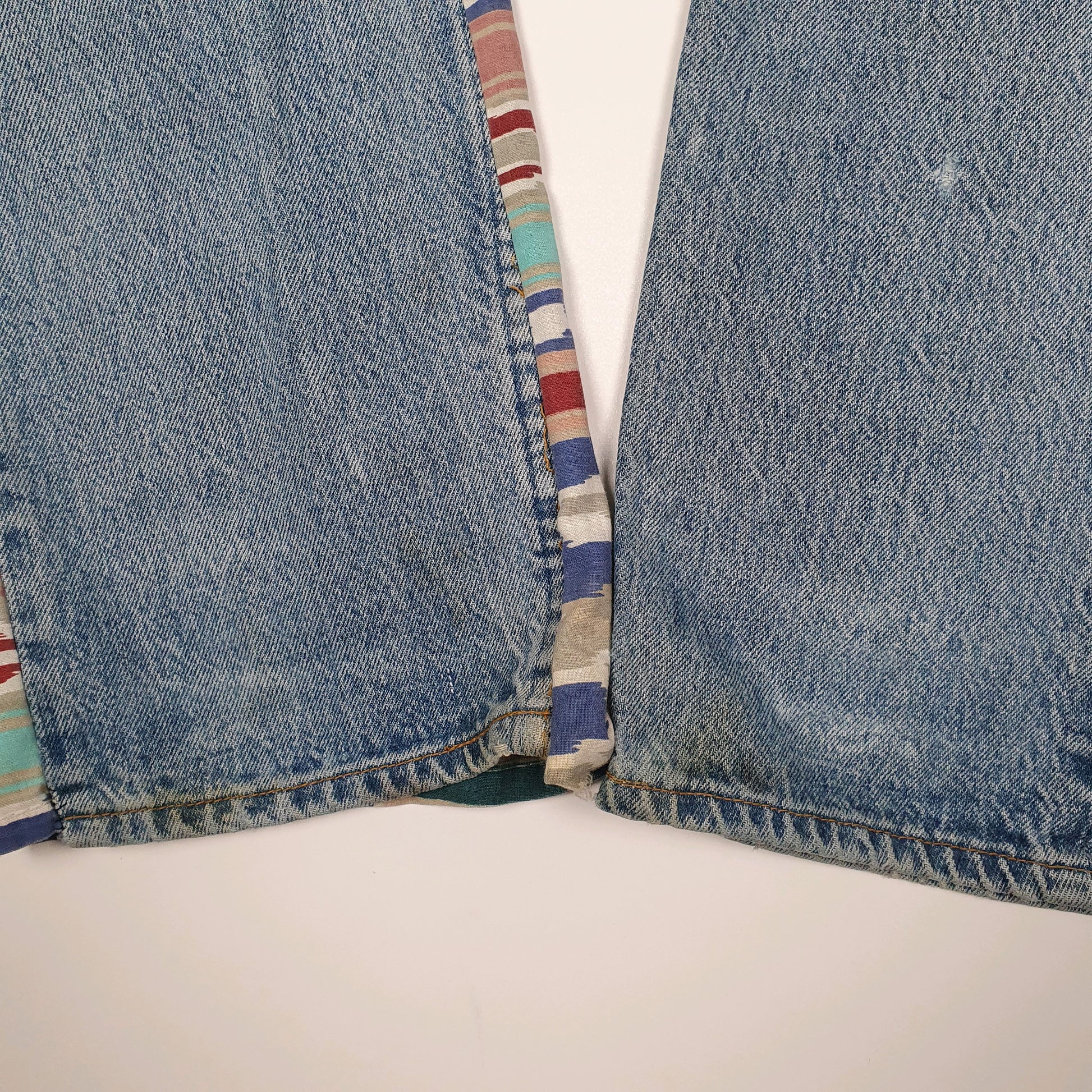 Mens Blue Levis Vintage 00s Quarter Zip Jeans