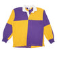 Mens Purple Barbarian Rugby Long Sleeve Polo Shirt