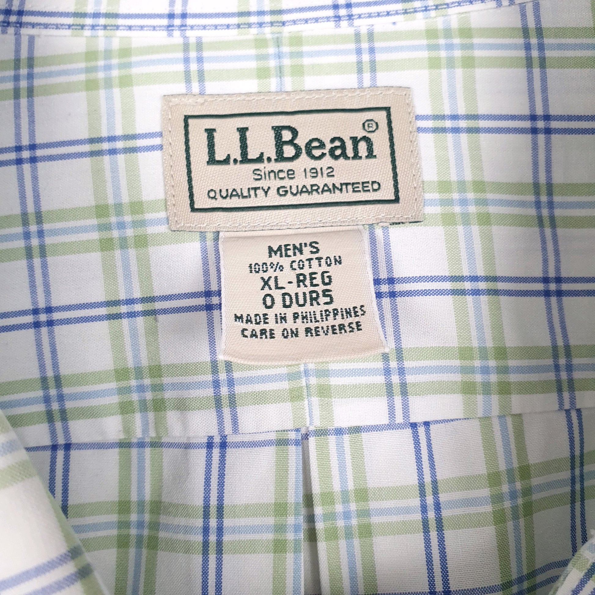 Mens Green L.L.Bean   Shirt