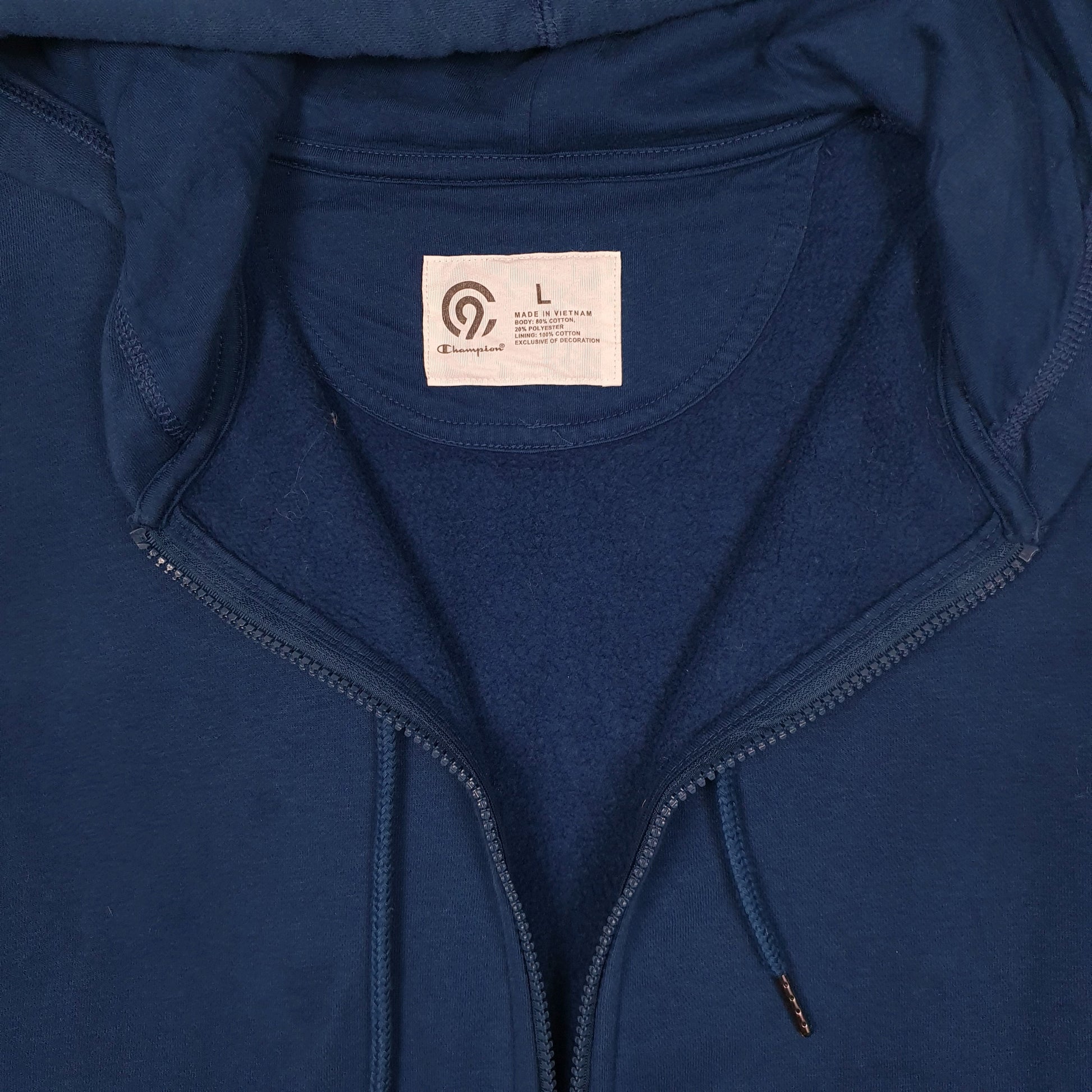 Mens Navy Champion Hoodie Full Zip Jumper