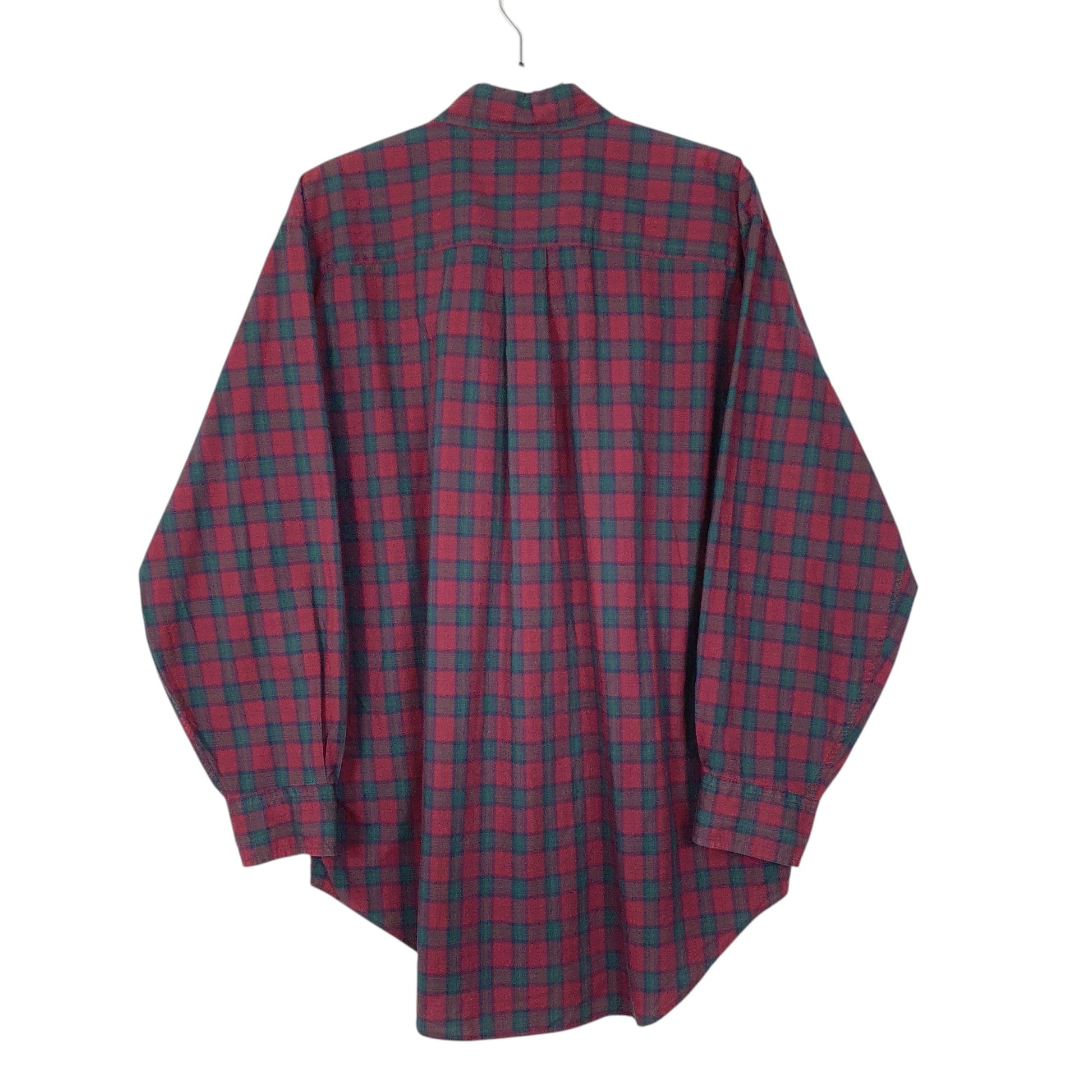 Mens Burgundy L.L.Bean Vintage 90s  Shirt