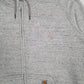 Womens Grey Carharrt Hoodie Full Zip Jumper