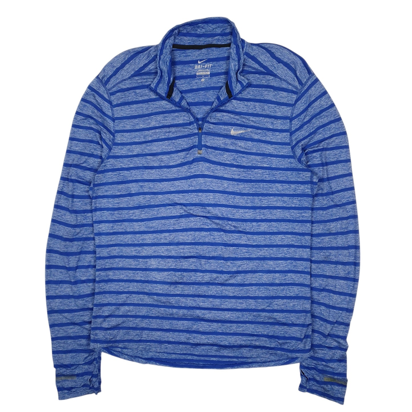 Mens Blue Nike Dri Fit Lightweight Quarter Zip Jumper