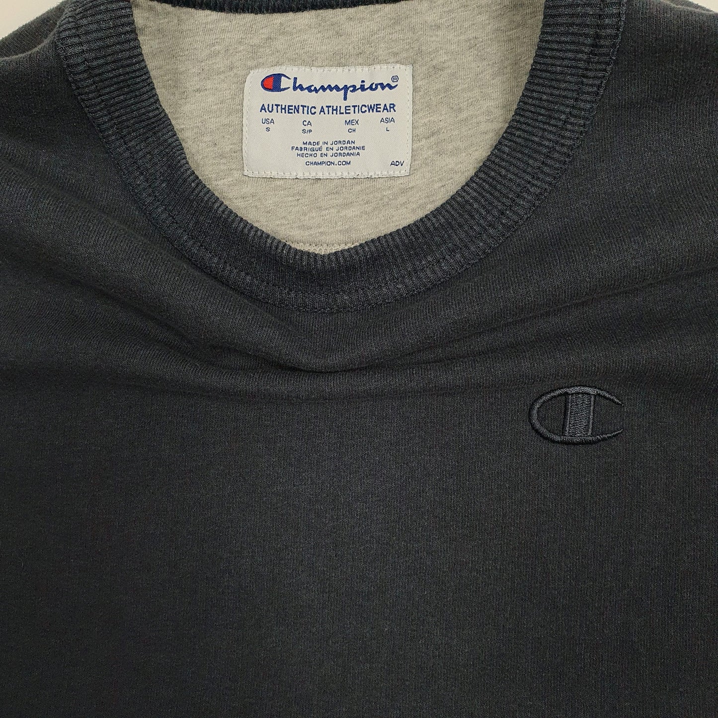 Mens Navy Champion  Crewneck Jumper