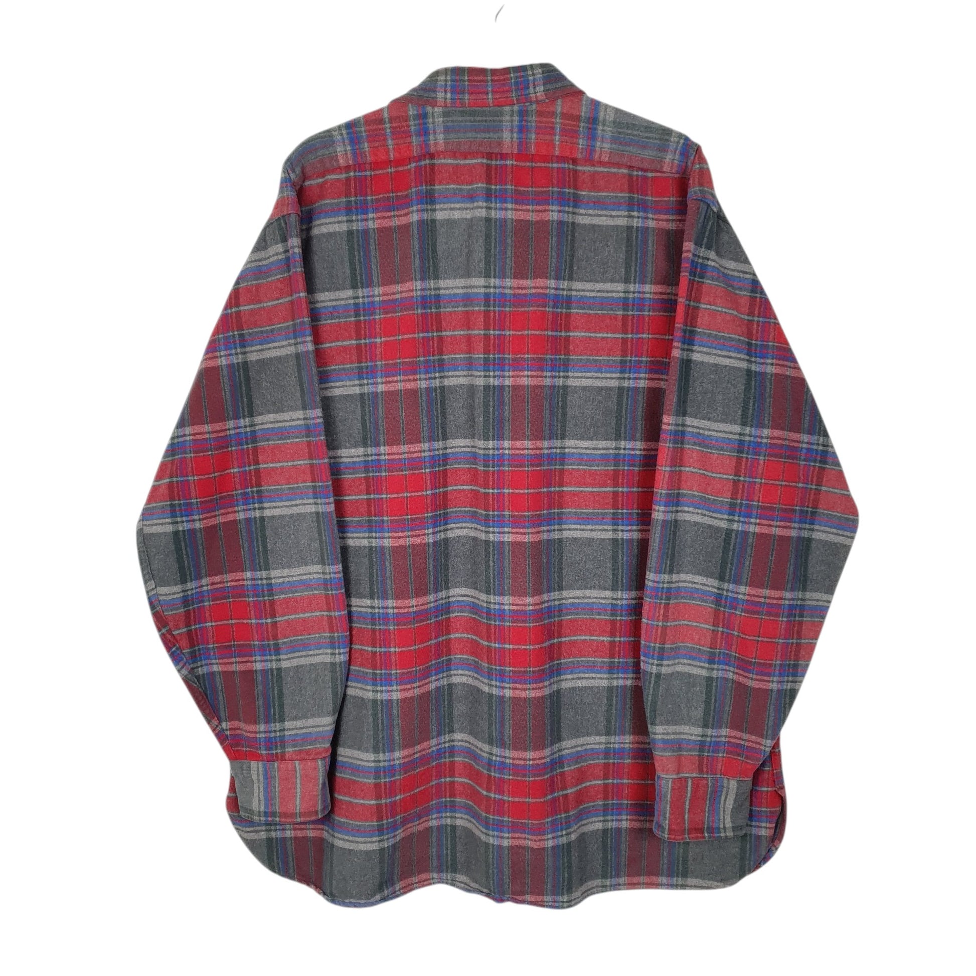Mens Red L.L.Bean Tall Vintage 90s Chamois Cloth  Shirt