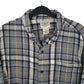 Mens Grey L.L.Bean Chamois Thick Flannel Plaid  Shirt