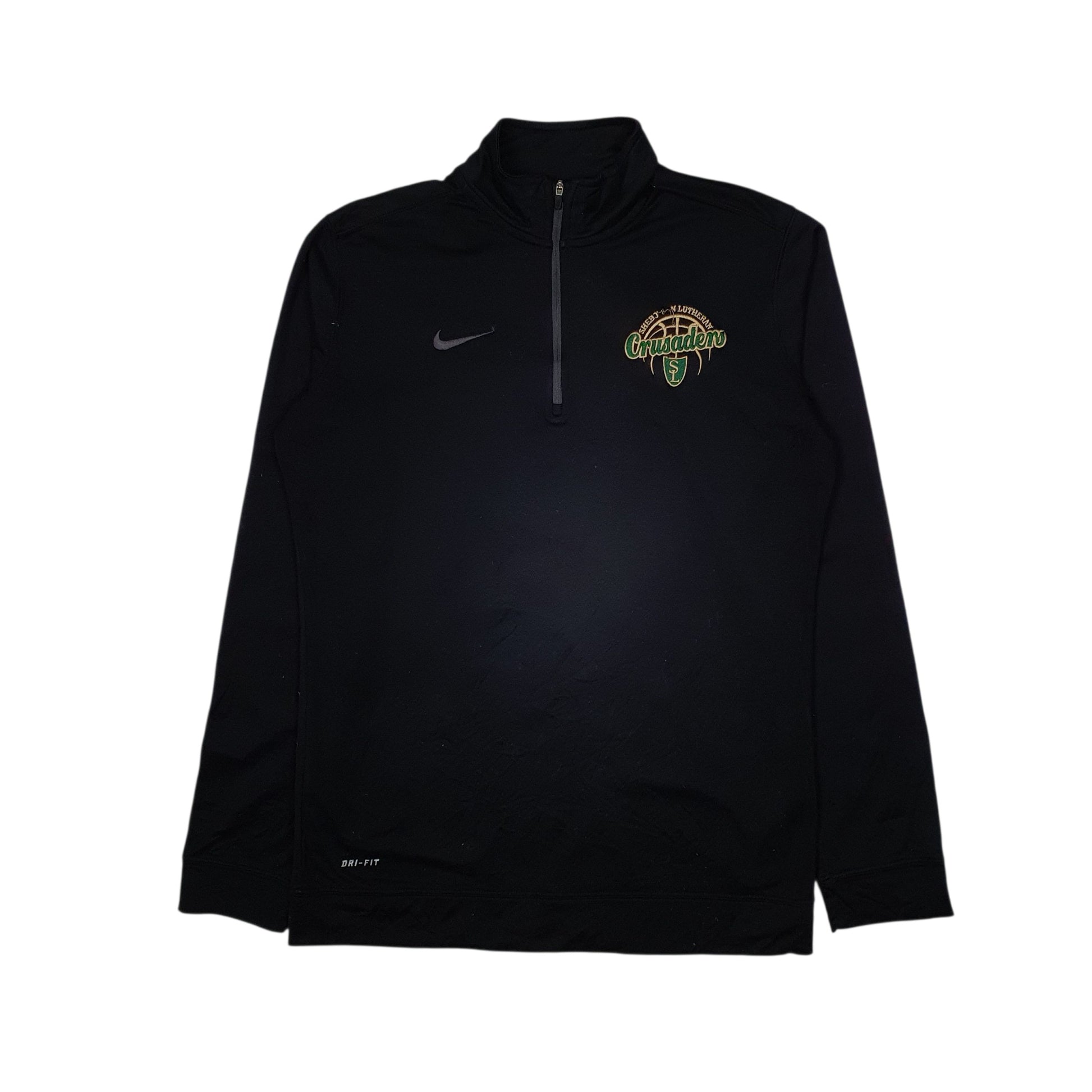 Mens Black Nike Dri Fit Crusaders Quarter Zip Jumper
