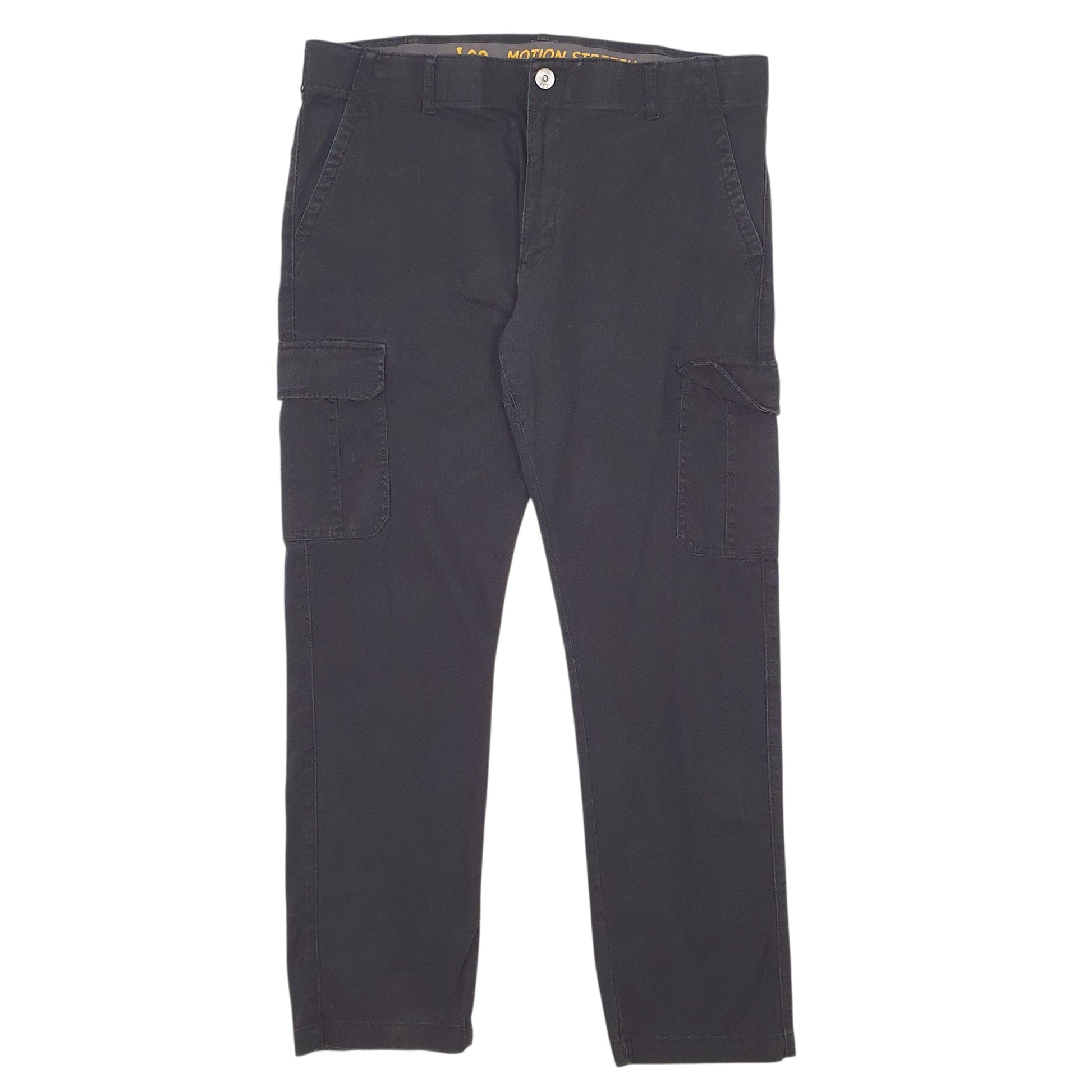 Mens Black Lee Motion Stretch Cargo Trousers