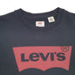 Mens Black Levis Spellout Crewneck Jumper