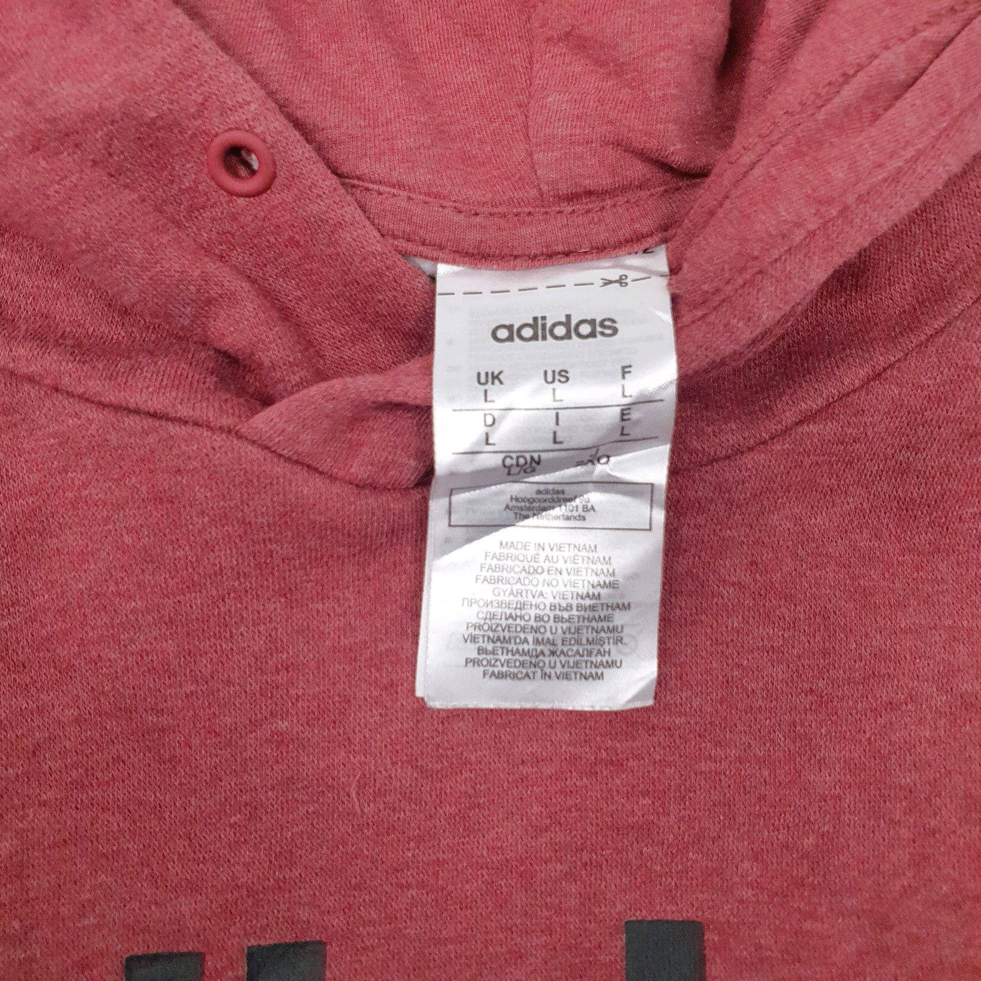 Mens Red Adidas Spellout Hoodie Jumper