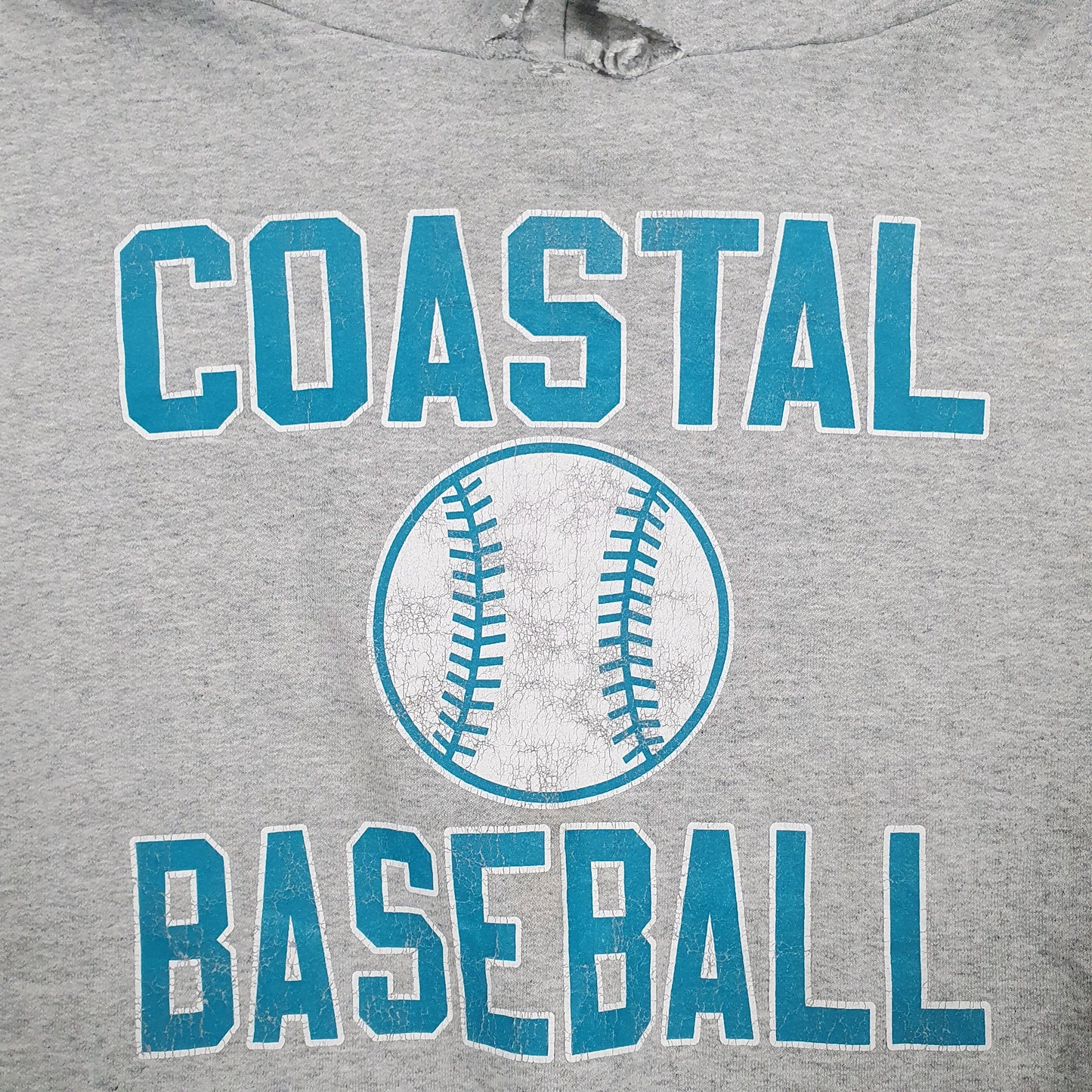 Mens Grey Champion Coastal Baseball Hoodie Jumper