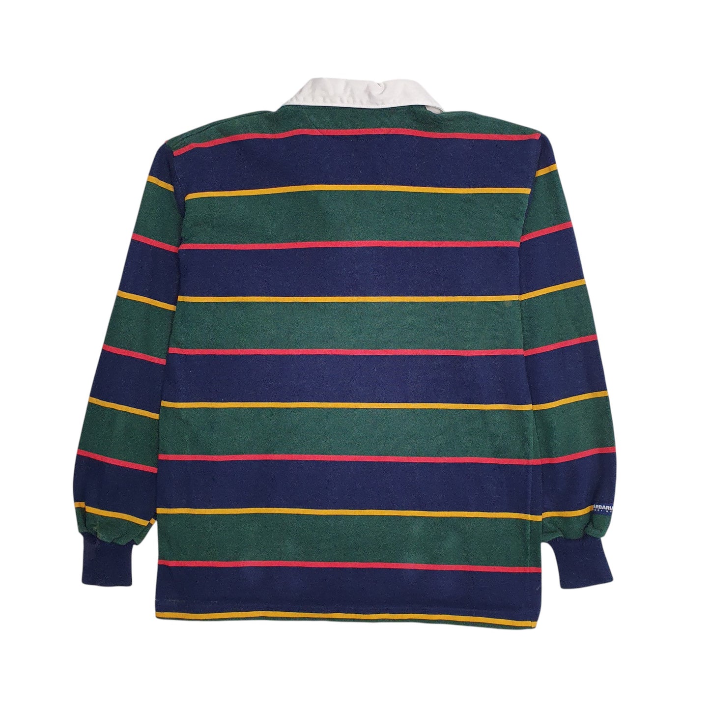 Mens Green Barbarian Rugby Hoodie Polo Shirt