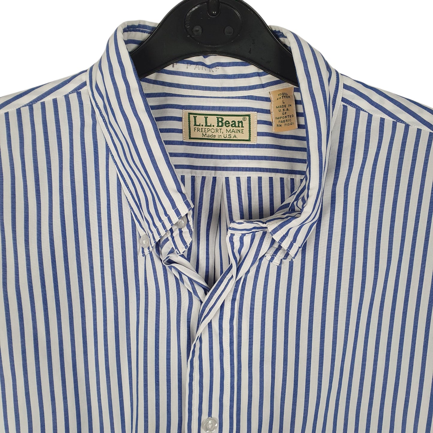 Mens Blue L.L.Bean Vintage 80s Made In USA  Shirt