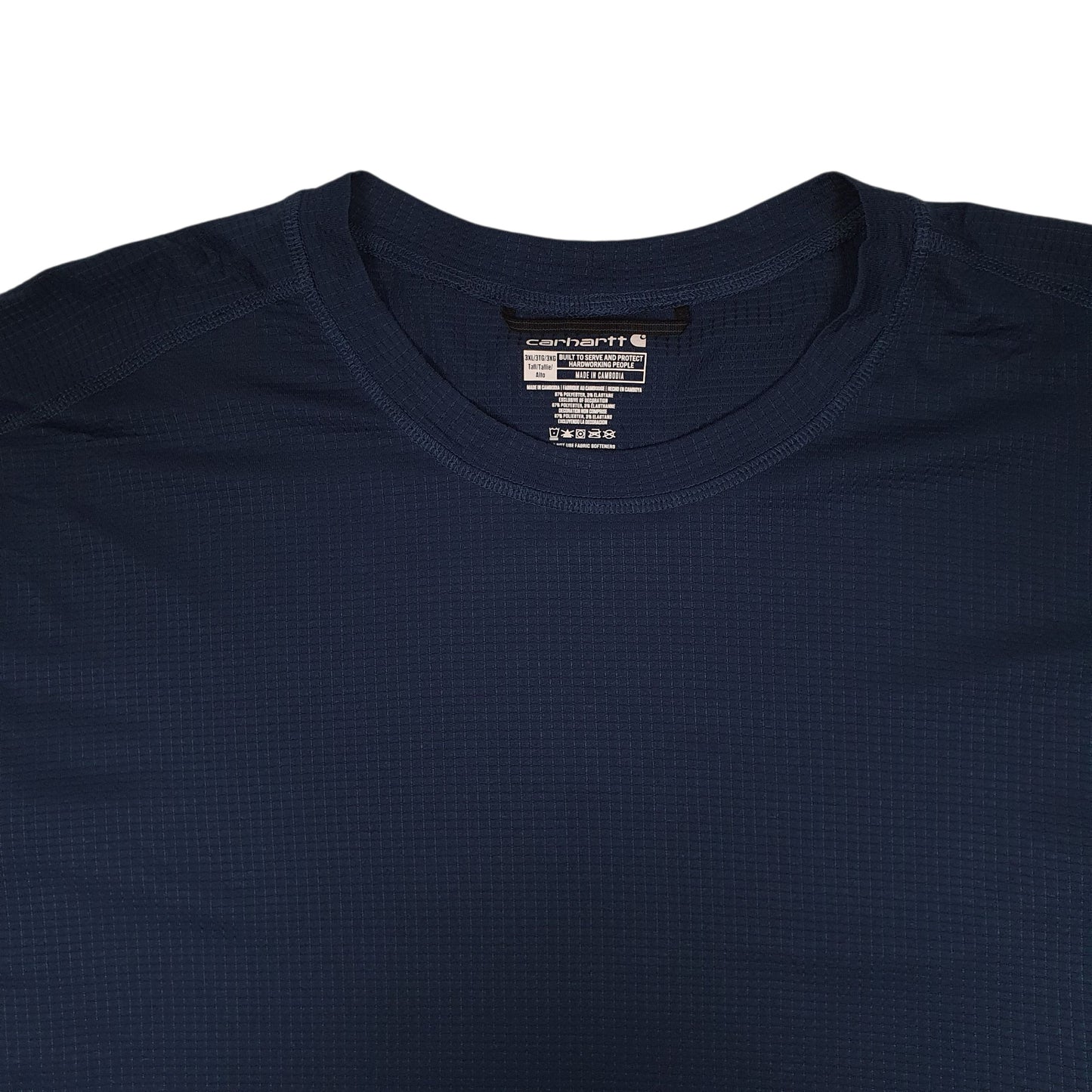 Mens Navy Carhartt Force Activewear  T Shirt
