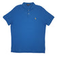 Mens Blue US Polo Assn Performance Pique Short Sleeve Polo Shirt