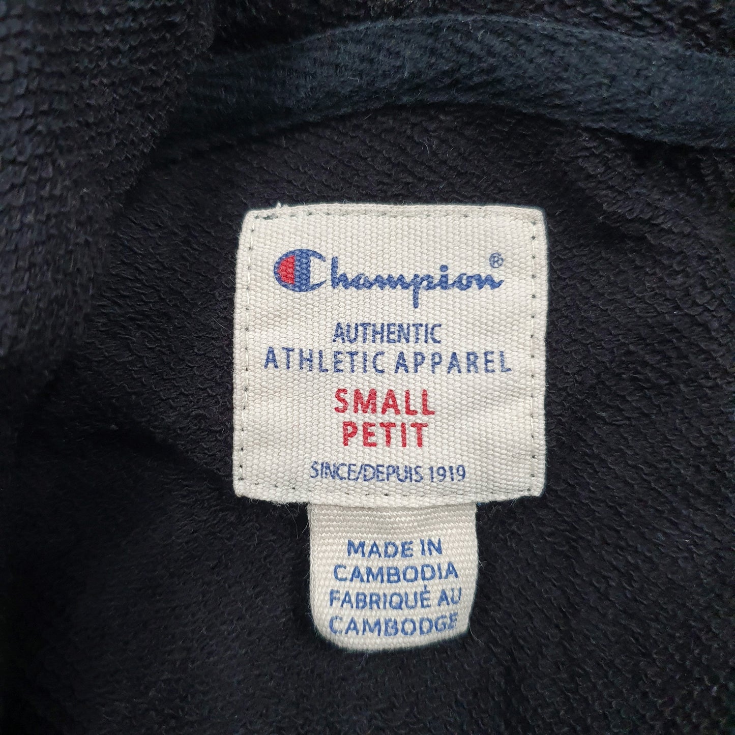 Mens Black Champion Spellout Hoodie Jumper