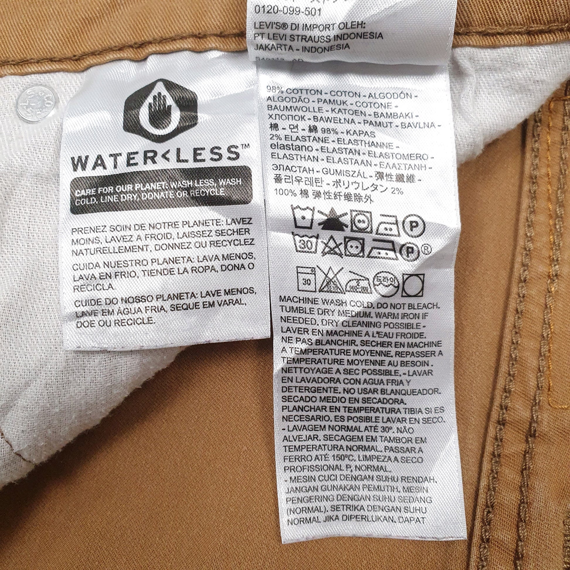 Mens Tan Levis 505  Trousers