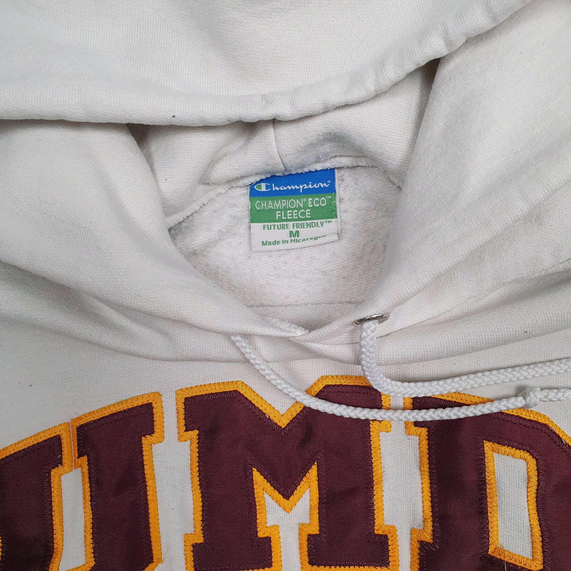 Mens White Champion Minnesota Duluth Hoodie Jumper