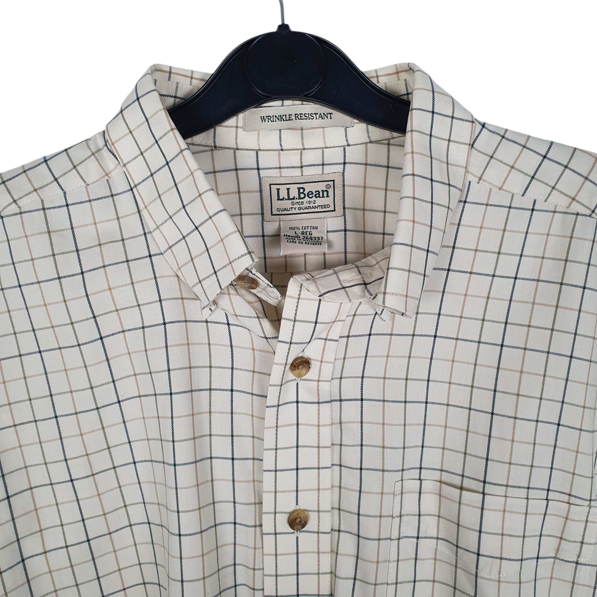 Mens Cream L.L.Bean   Shirt