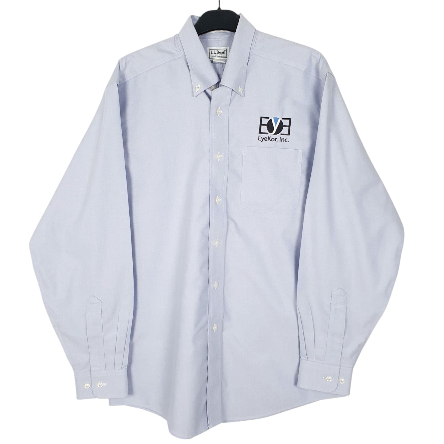 Mens Blue L.L.Bean Eyekor Inc Long Sleeve Shirt