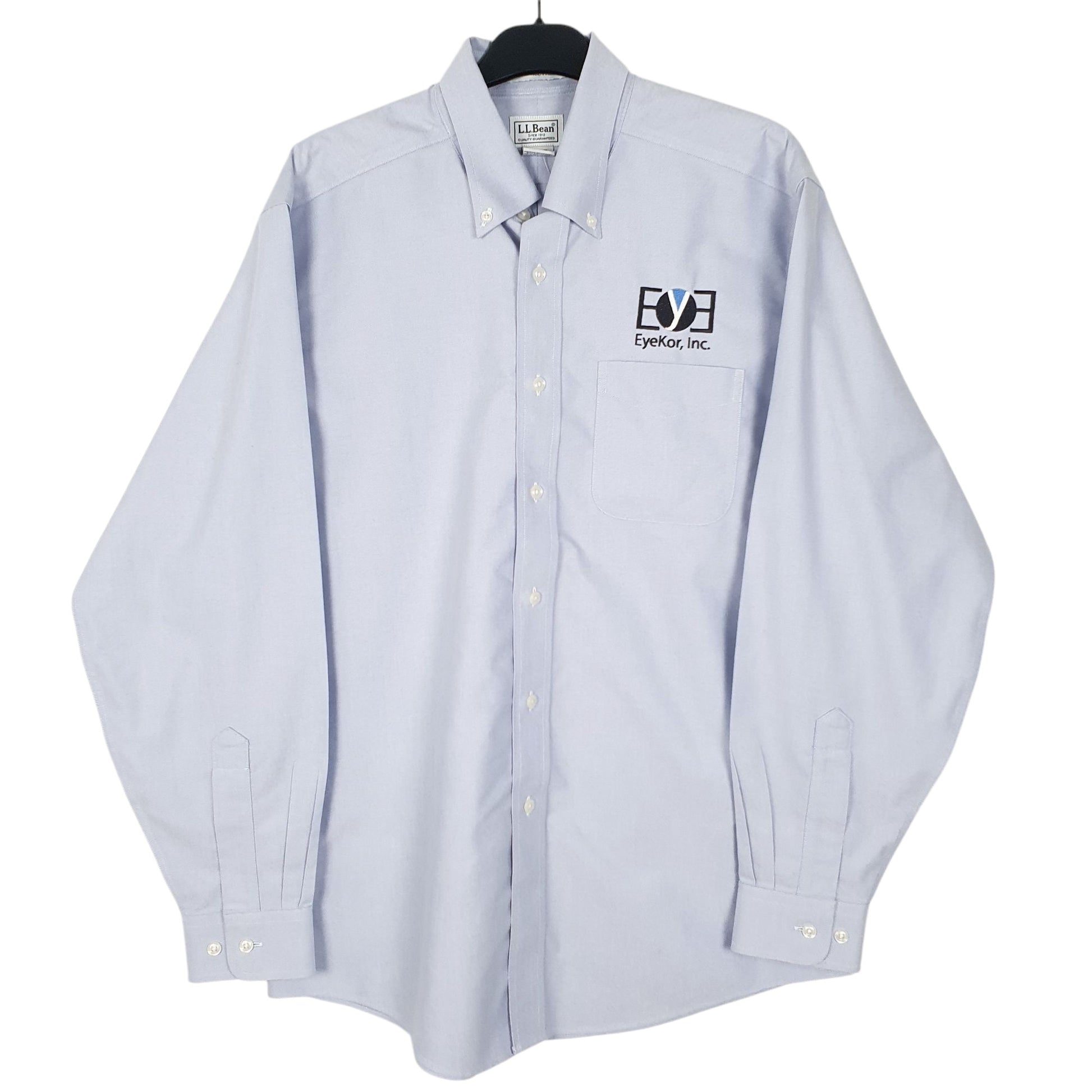 Mens Blue L.L.Bean Eyekor Inc Long Sleeve Shirt