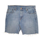 Mens Blue Levis 569 Cut Off Denim Shorts