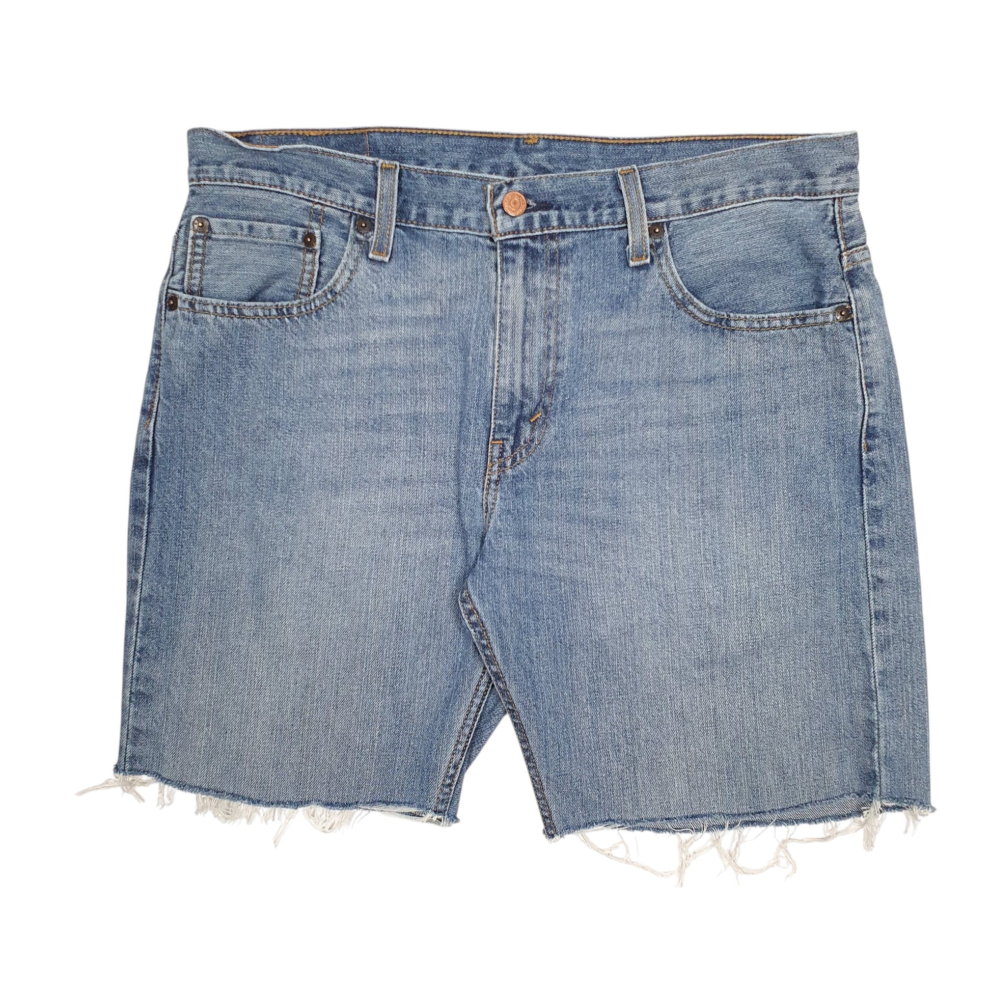 Mens Blue Levis 569 Cut Off Denim Shorts