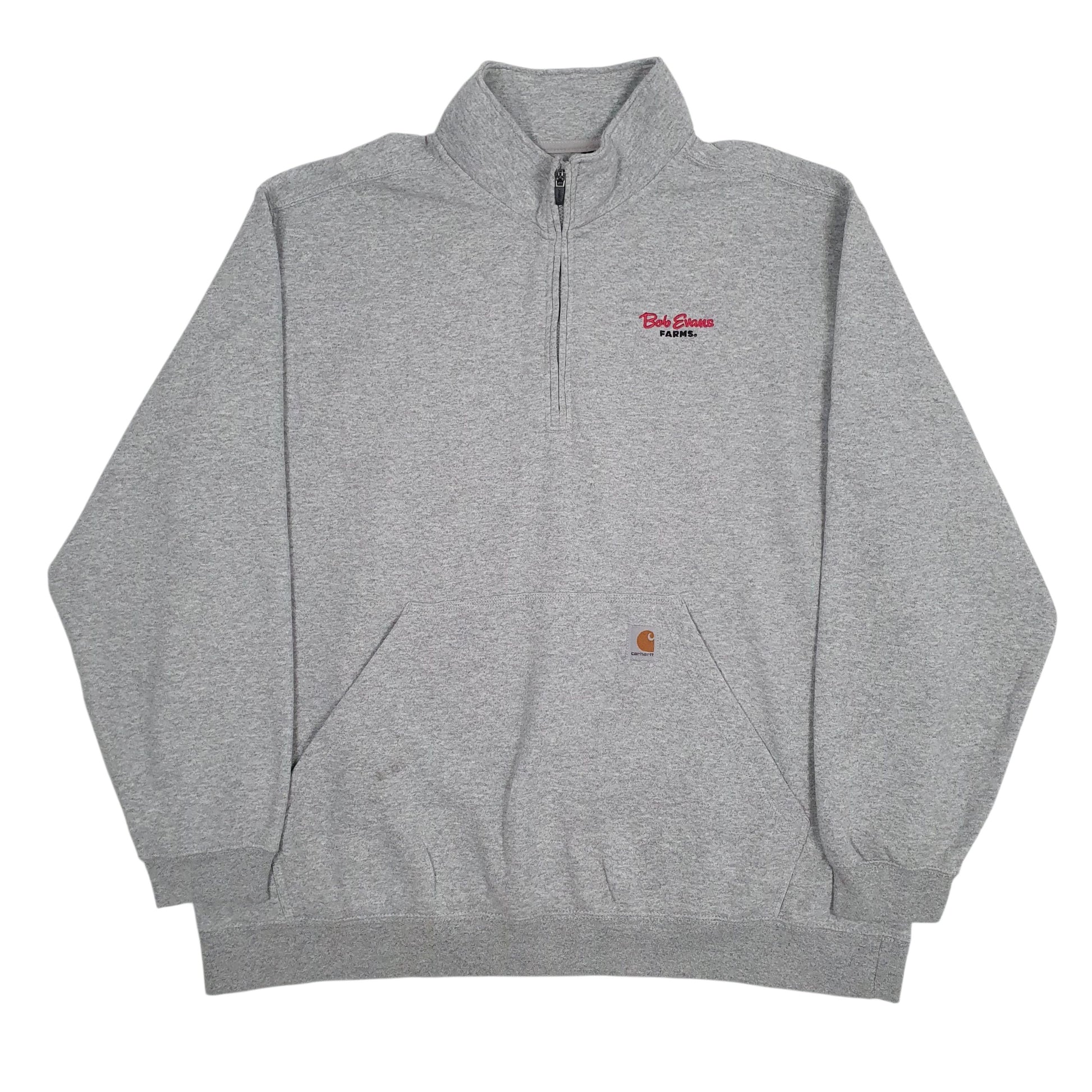 Mens Grey Carhartt  Quarter Zip Jumper