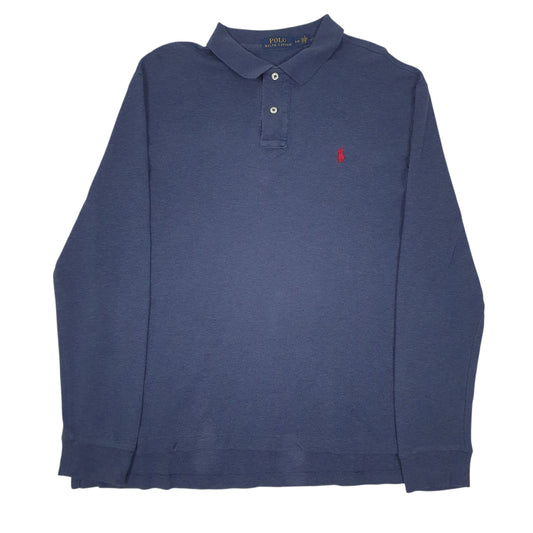 Mens Blue Polo Ralph Lauren  Long Sleeve Polo Shirt