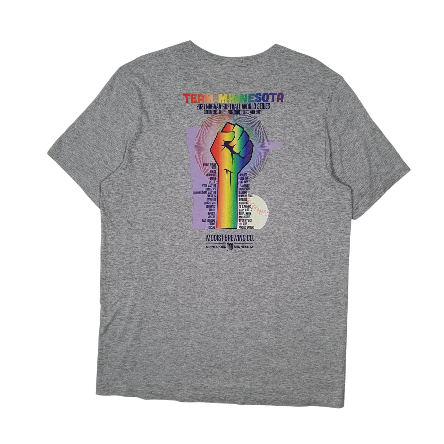 Mens Grey Prideletics Minnesota Pride  T Shirt