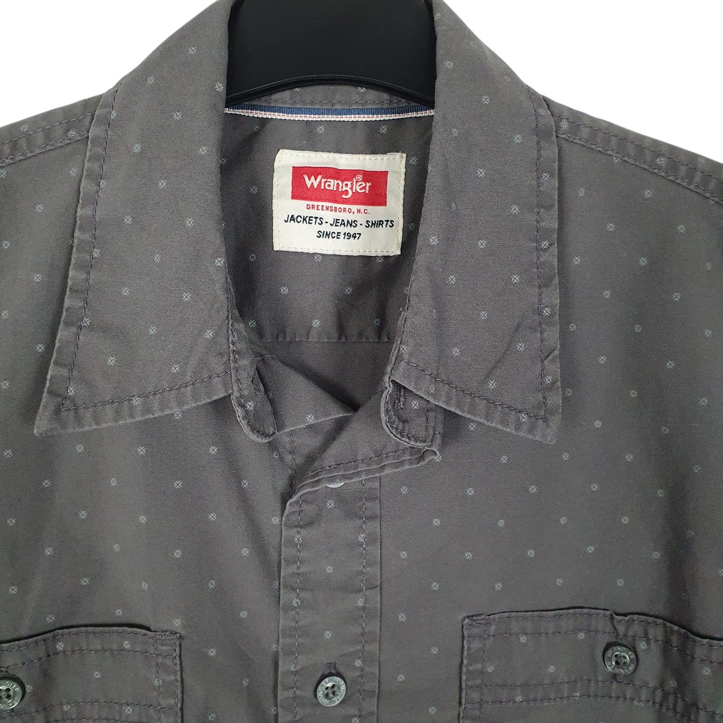 Mens Grey Wrangler   Shirt