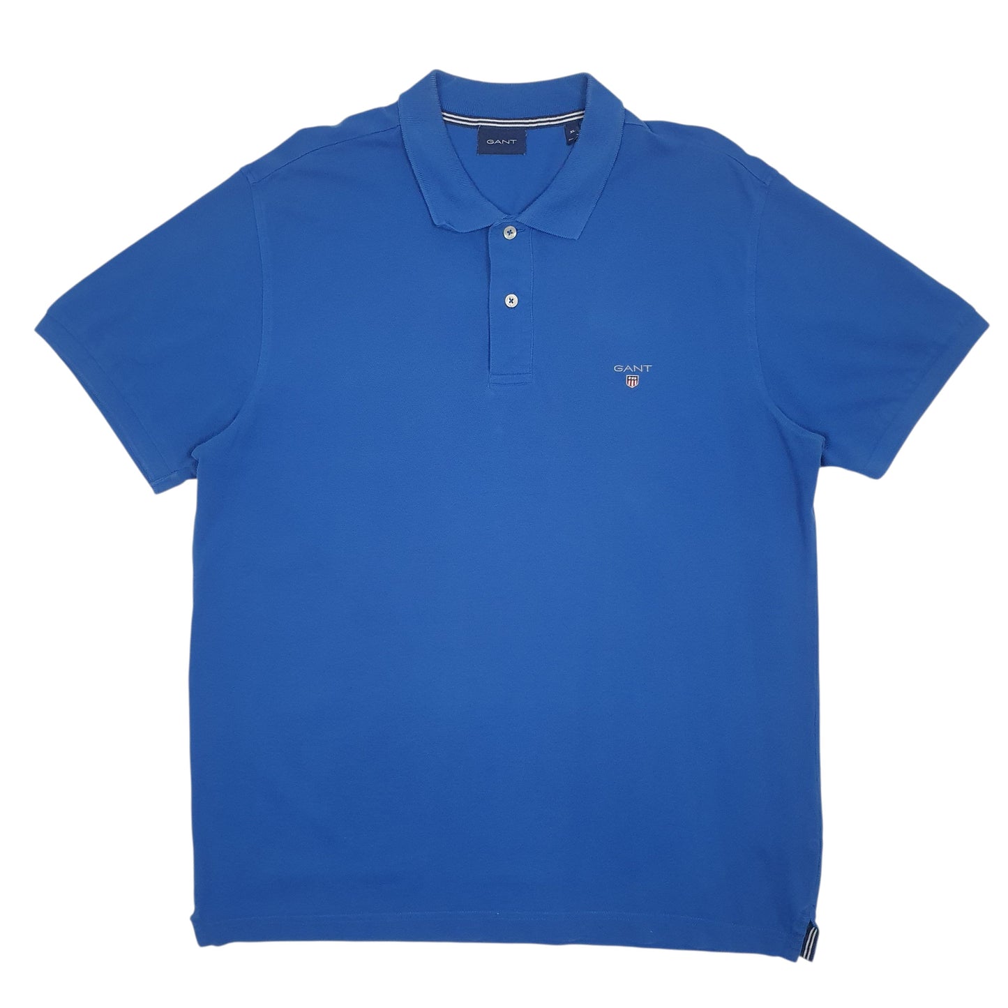 Mens Blue Gant  Short Sleeve Polo Shirt
