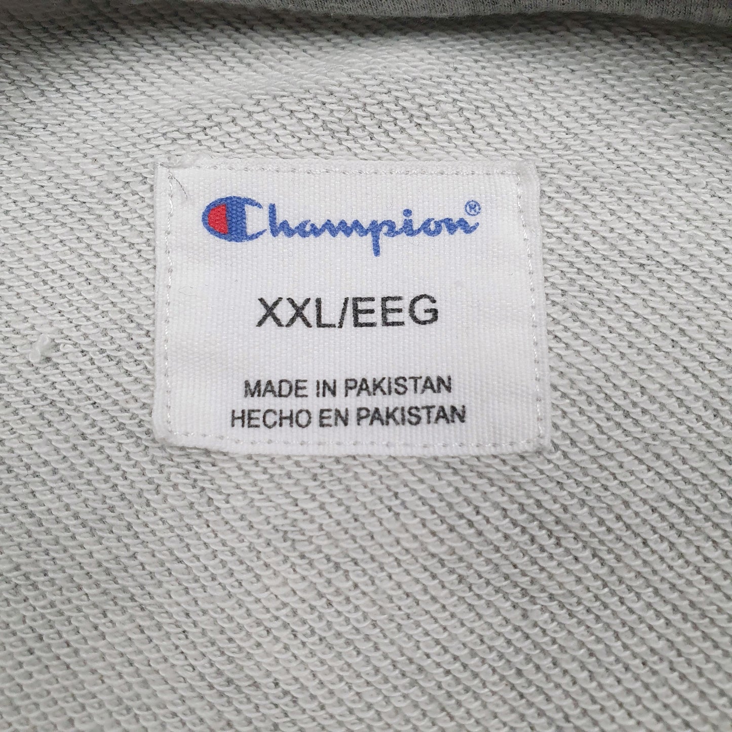 Mens Grey Champion Spellout Crewneck Jumper