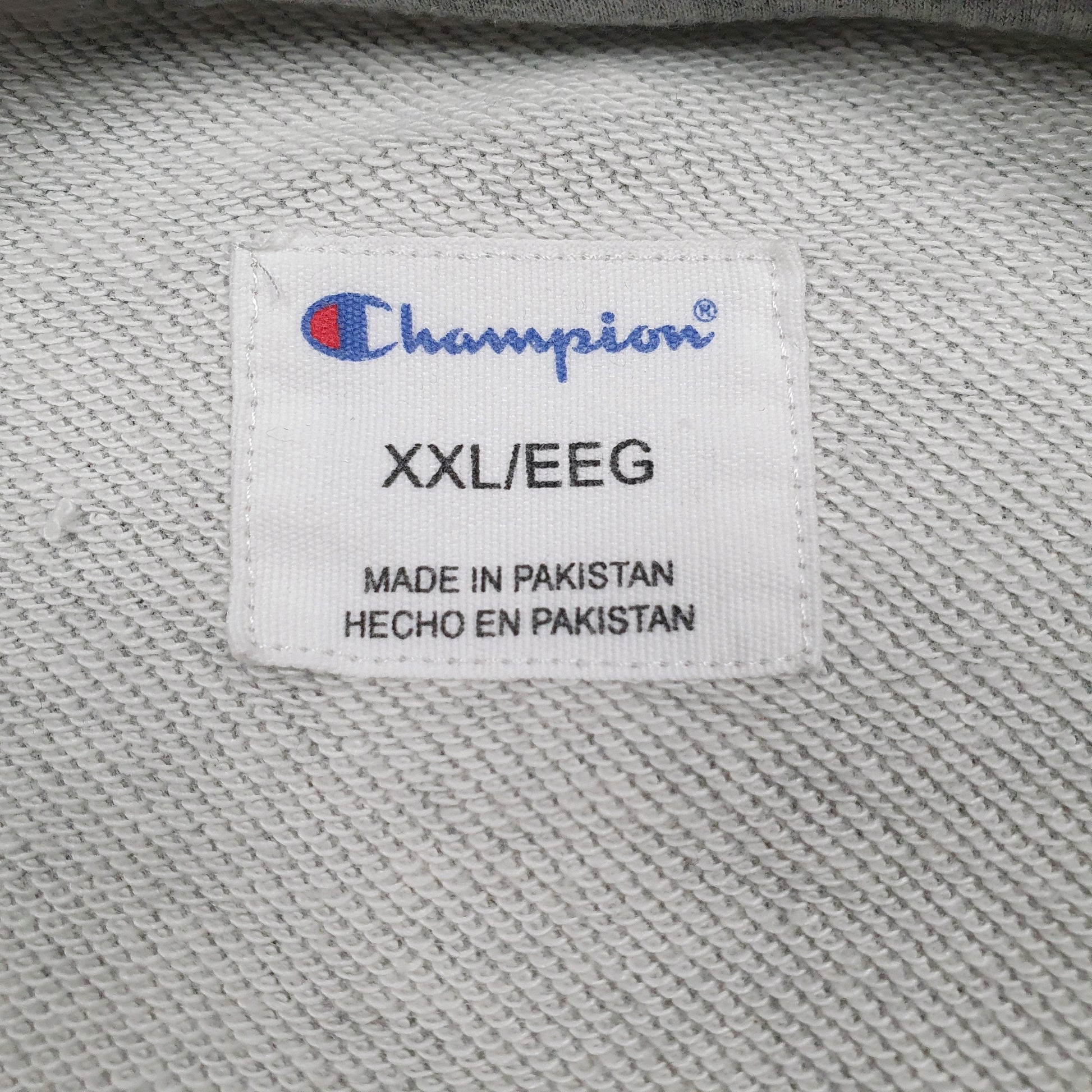 Mens Grey Champion Spellout Crewneck Jumper